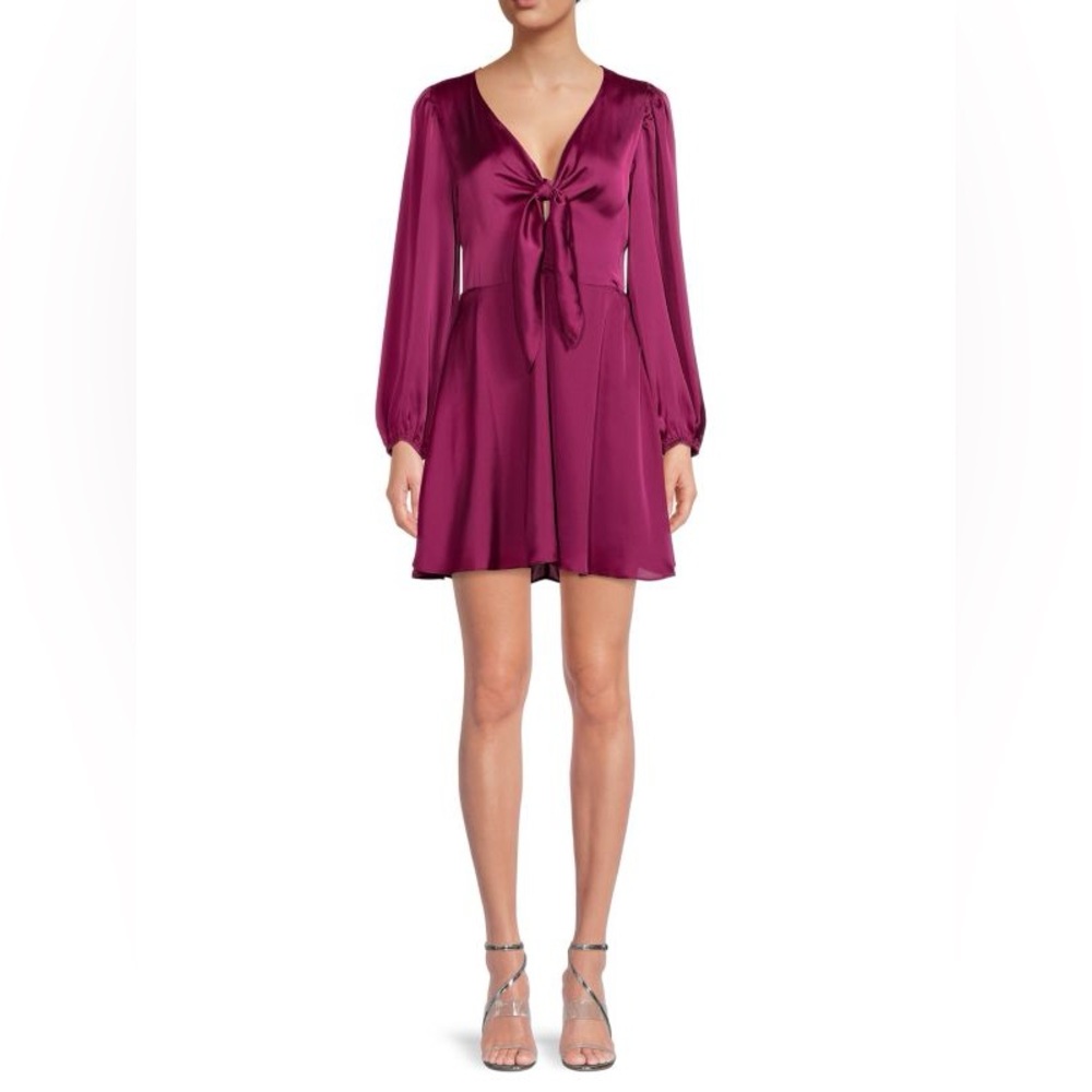 NWT SOCIALITE Knot Satin Mini Dress